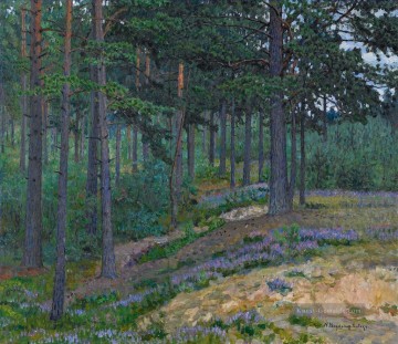BLUEBELLS Nikolay Bogdanov Belsky Wälder Bäume Landschaft Ölgemälde